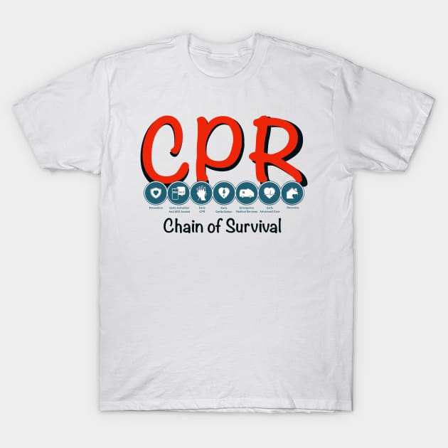 CPR chain of survival T-Shirt by Medic Zone